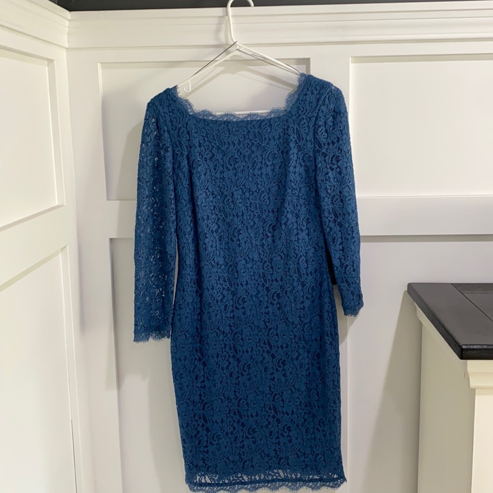 Blue lace dress